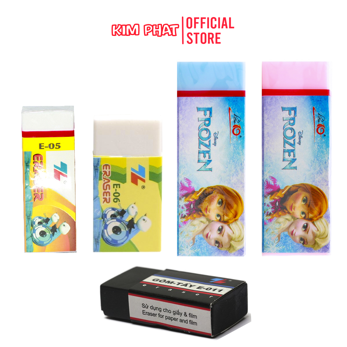 Gôm tẩy Thiên Long (Combo 02 cái)