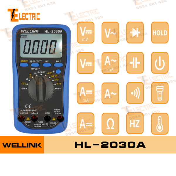 [HCM]Wellink HL - 2020A Đồng Hồ Đo Điện Đo Tụ Đo Tần Số Đo Nhiệt Độ Wellink HL 2020