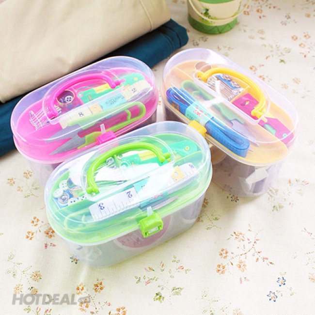 Set sewing kit multi-purpose 45 dish enclosed litter box transparent