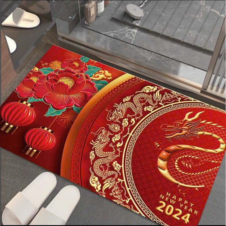 Thảm chùi chân 3d ngày tết