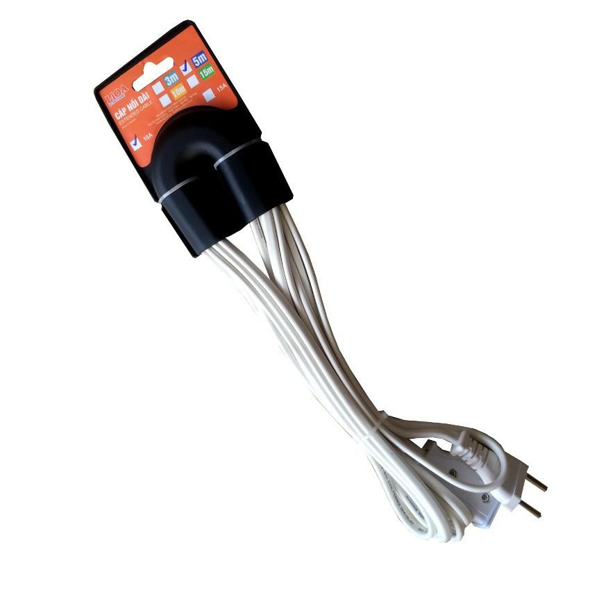 Dây điện nối dài LIOA 2 Lõi 10A C*-2-10A (màu trắng)