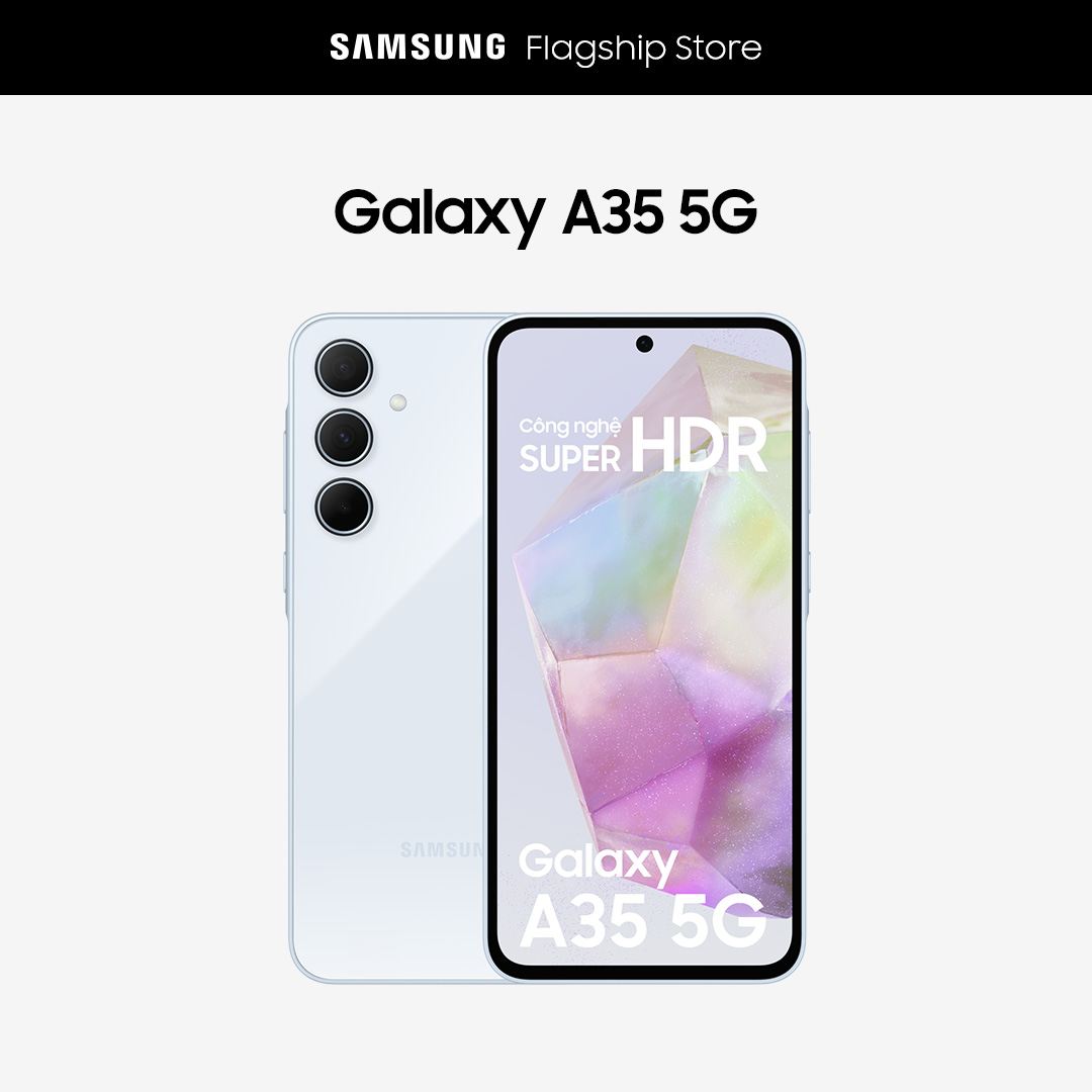 [SIÊU SALE TỪ 20H 1.2][QUÀ QUẤN KÈM HÀNG] Điện thoại Samsung Galaxy A35 5G, Màn hình Super AMOLED 6,6" FHD+, Kháng bụi nước IP67