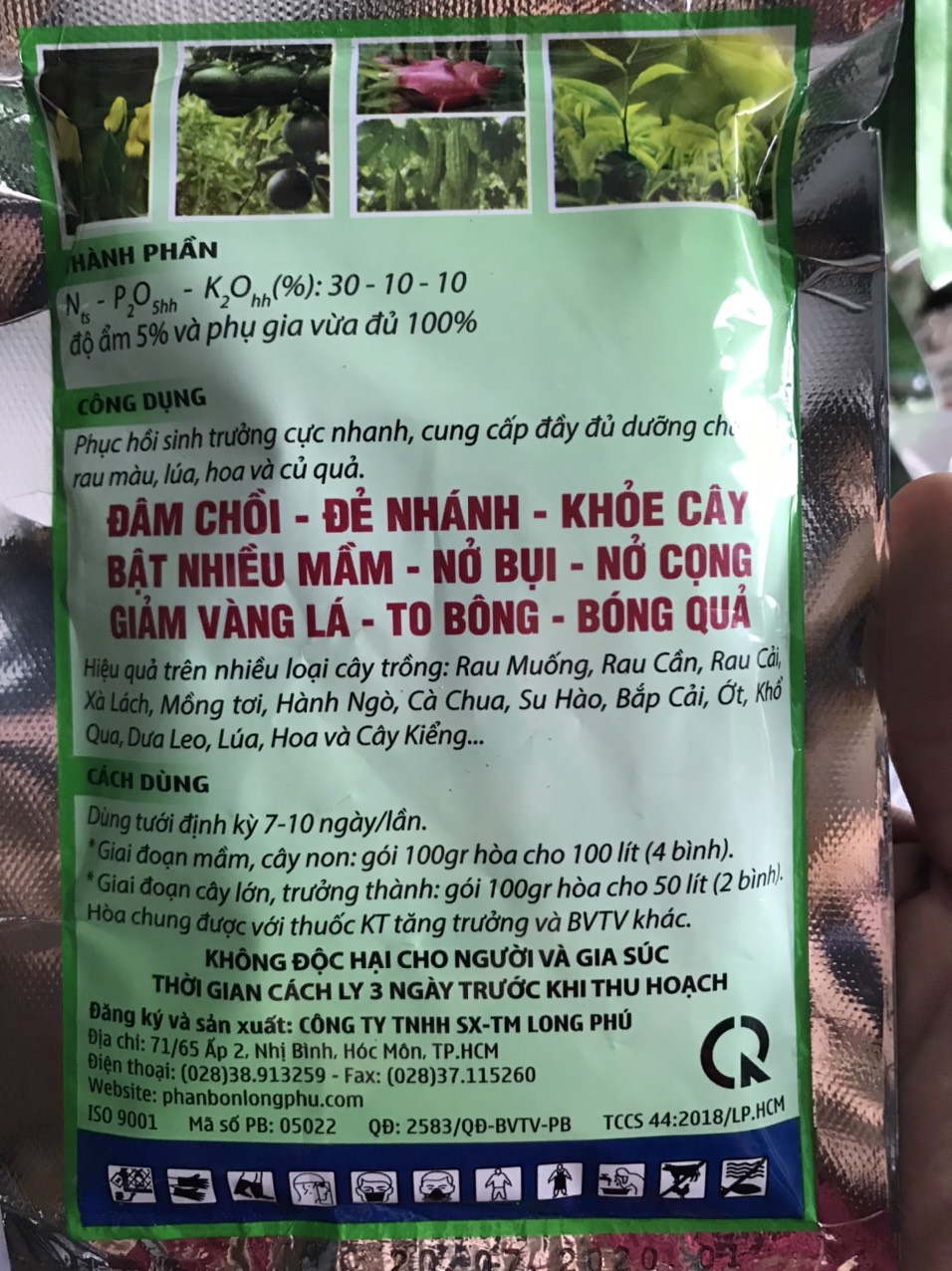 Phân bón lá DƯỠNG AC 30-10-10 Dưỡng lá mai