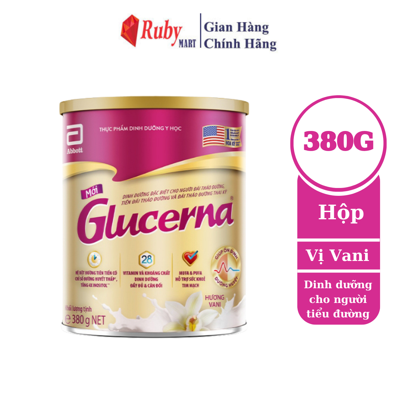 Glucerna Abbott athletic milk powder 380g vanilla