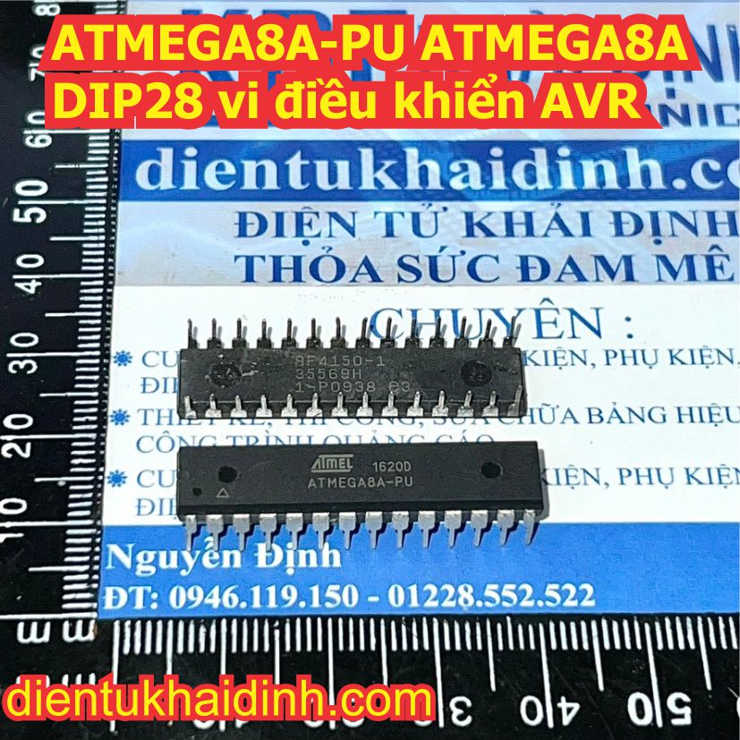 ATMEGA8A-PU ATMEGA8A U ATMEGA8A DIP28 vi điều khiển AVR kde0118