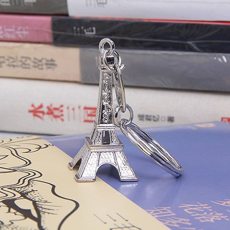 Móc Khóa Tháp Eiffel Kiểu Pháp Lãng Mạng ( Hợp Kim Kẽm Mạ Điện)