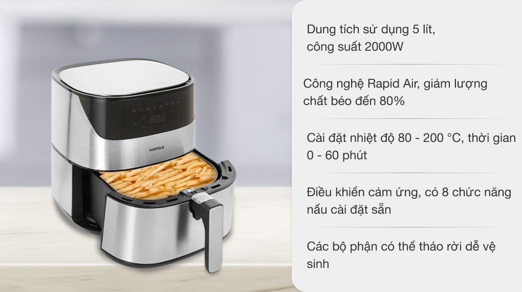 Nồi chiên không dầu Hafele AF-T5A 5L (535.43.712)