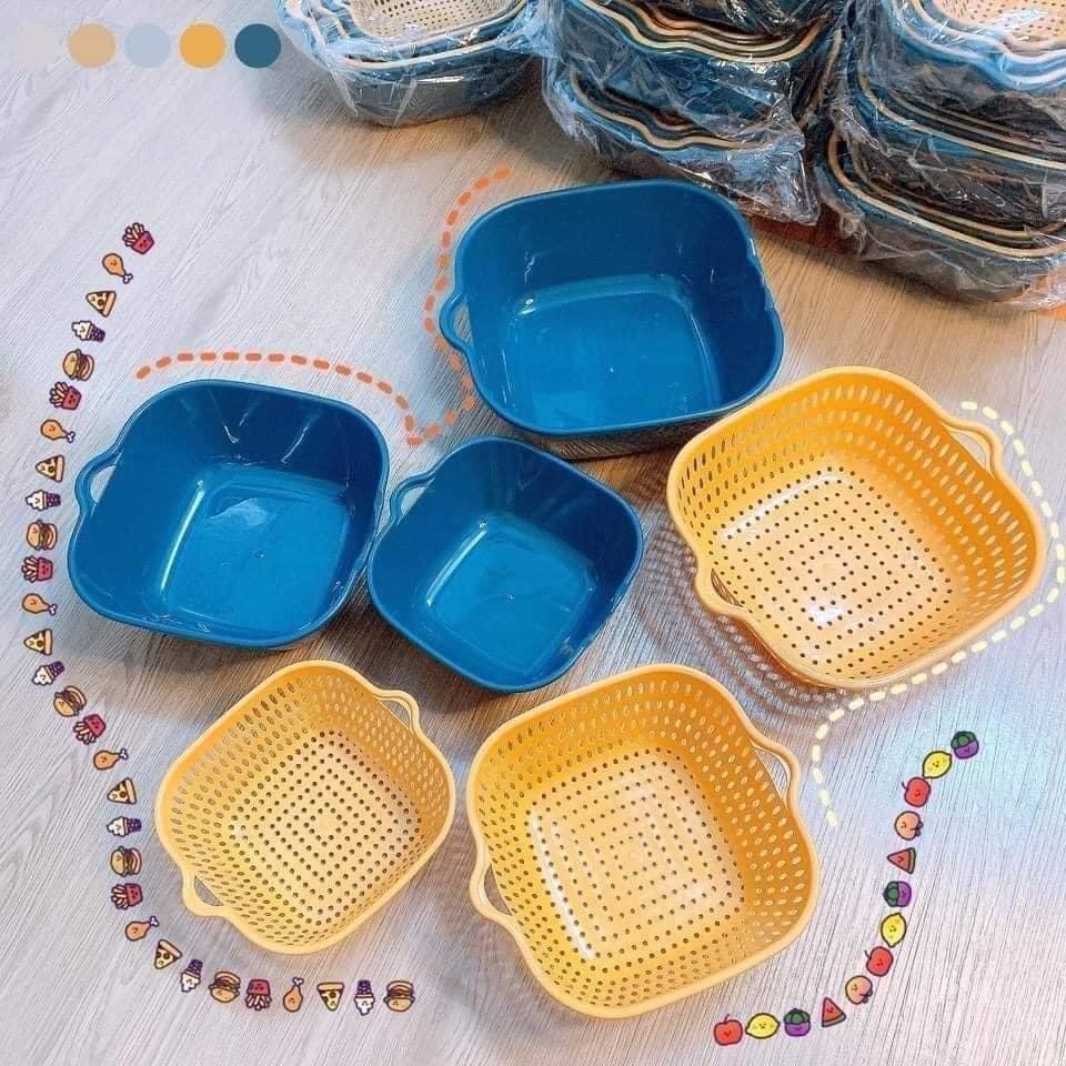 Bộ rổ sét 6 món rổ và chậu đựng đồ đa năng