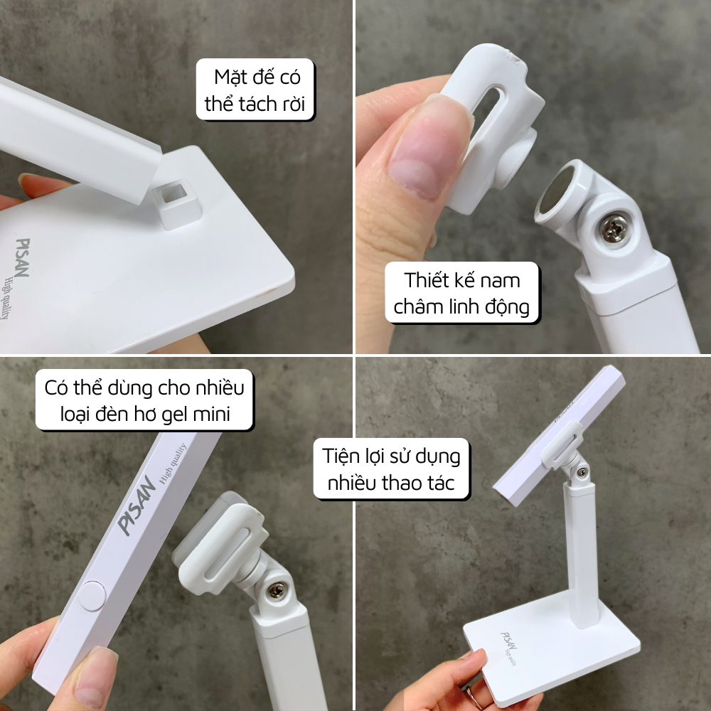 Chân đế kẹp đèn hơ móng mini PISAN Nghi Thảo