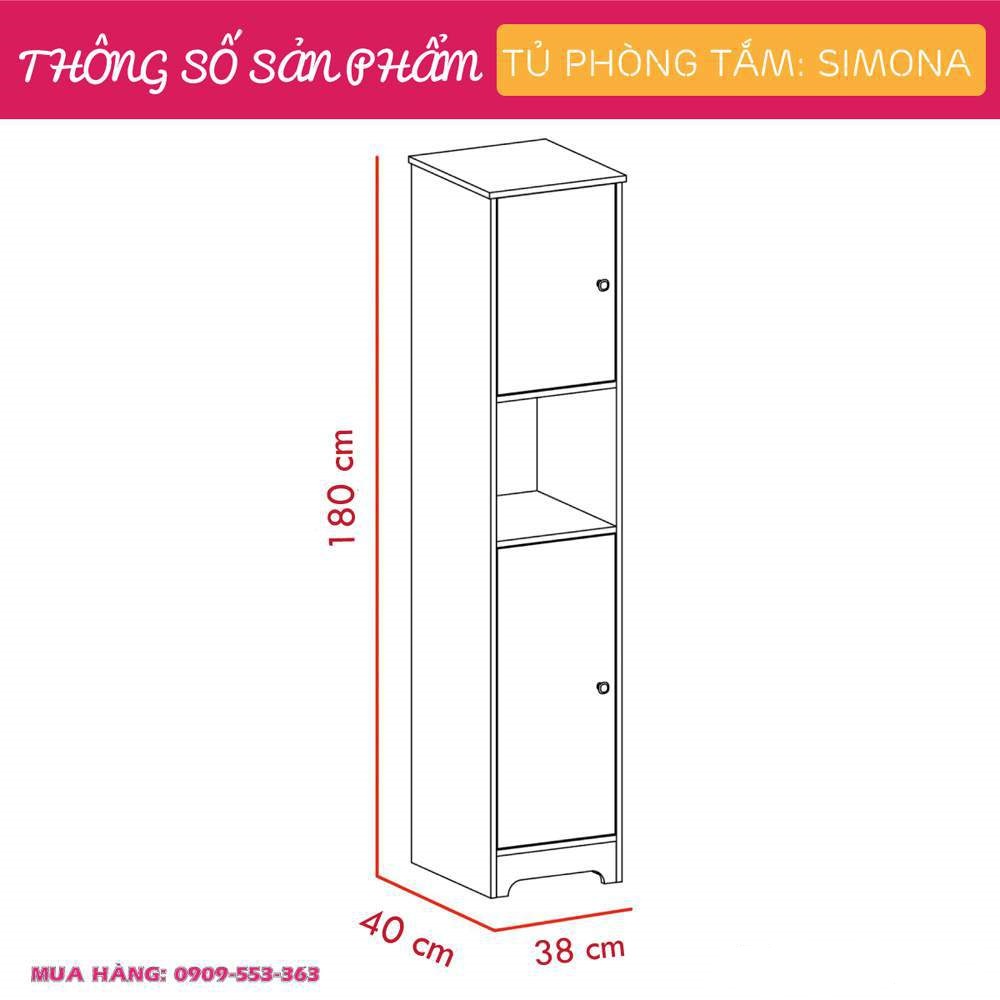 Tủ phòng tắm gỗ hiện đại SMLIFE Simona