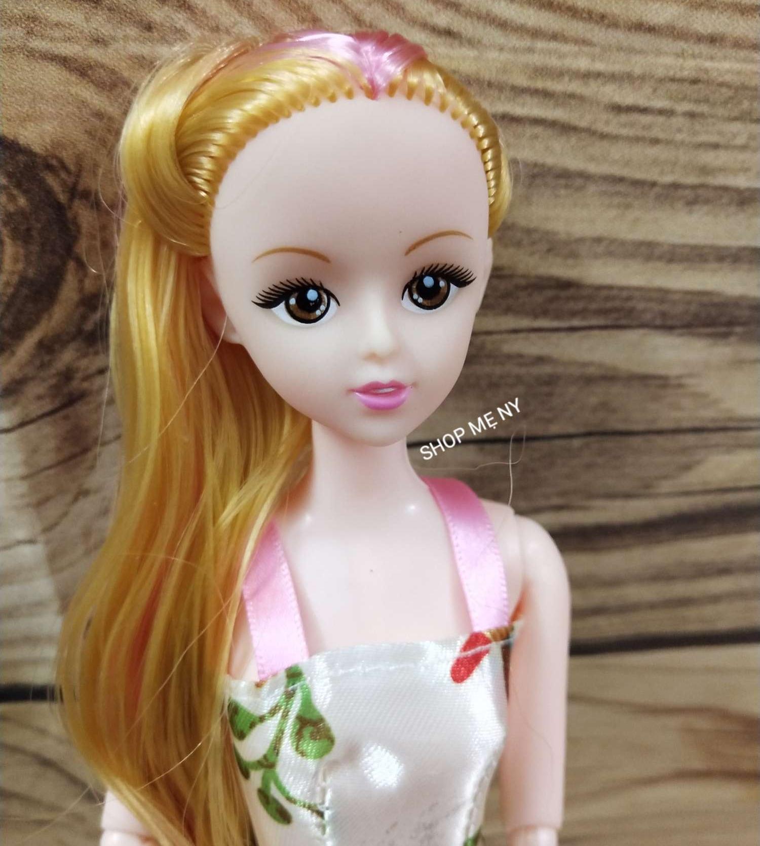 [HCM]Búp bê khớp tóc dài kèm túi xách