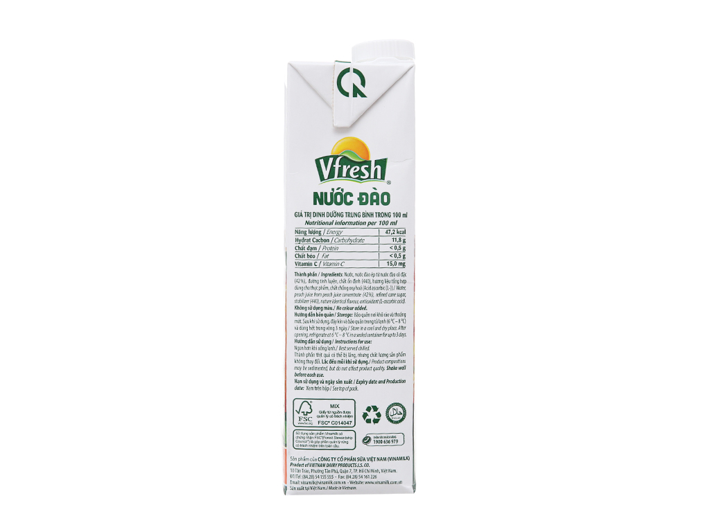 [HCM]Nước ép đào Vfresh 1 lít