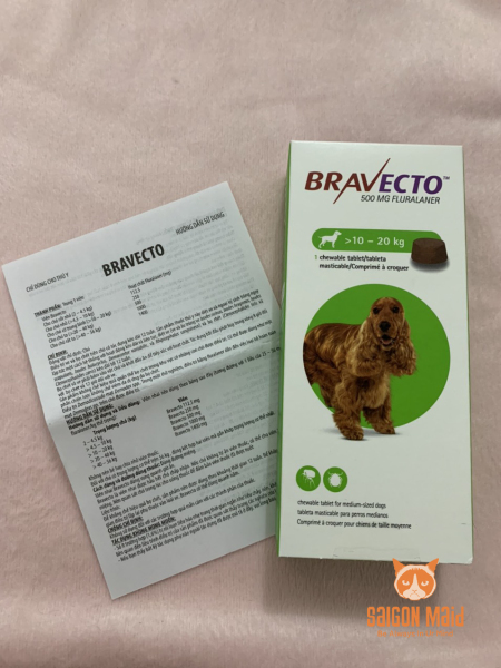 [HCM]Viên nhai hương vị thịt dành cho cún của bạn- Bravecto 10-20kg