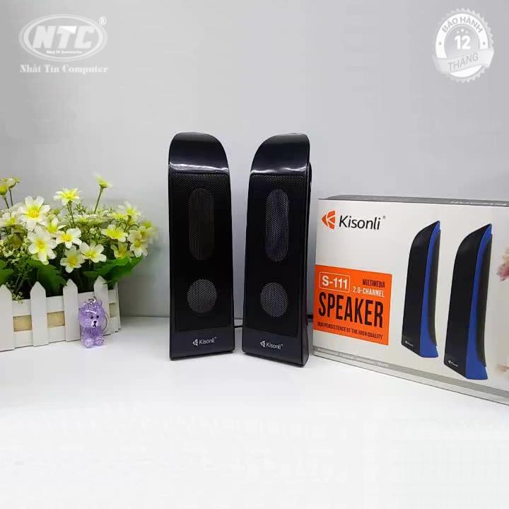 Loa máy tính 2.0 Kisonli S-111 - Bảo Hành 12 Tháng (Màu ngẫu nhiên) - Hãng phân phối chính thức - Nhất Tín Computer