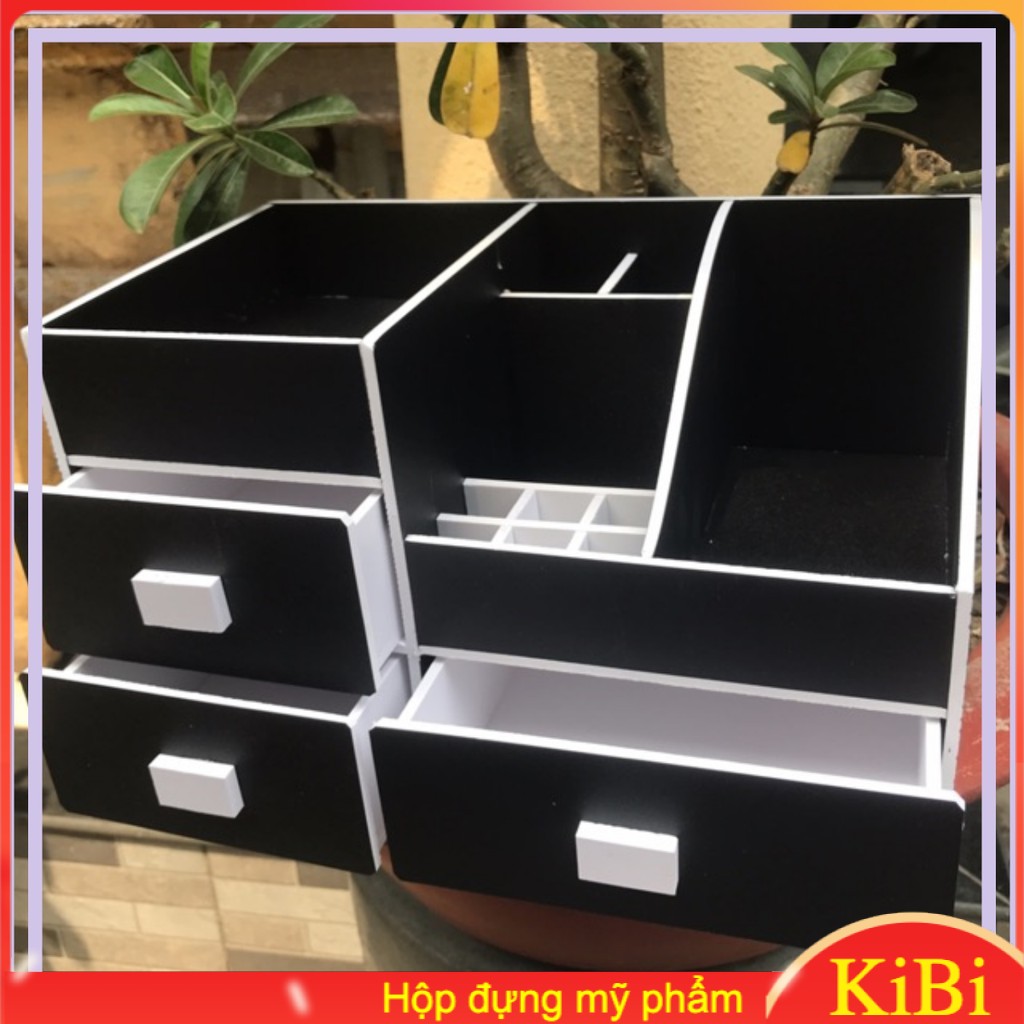 Kệ Đựng Mỹ Phẩm Màu Đen (size đại 35cm)