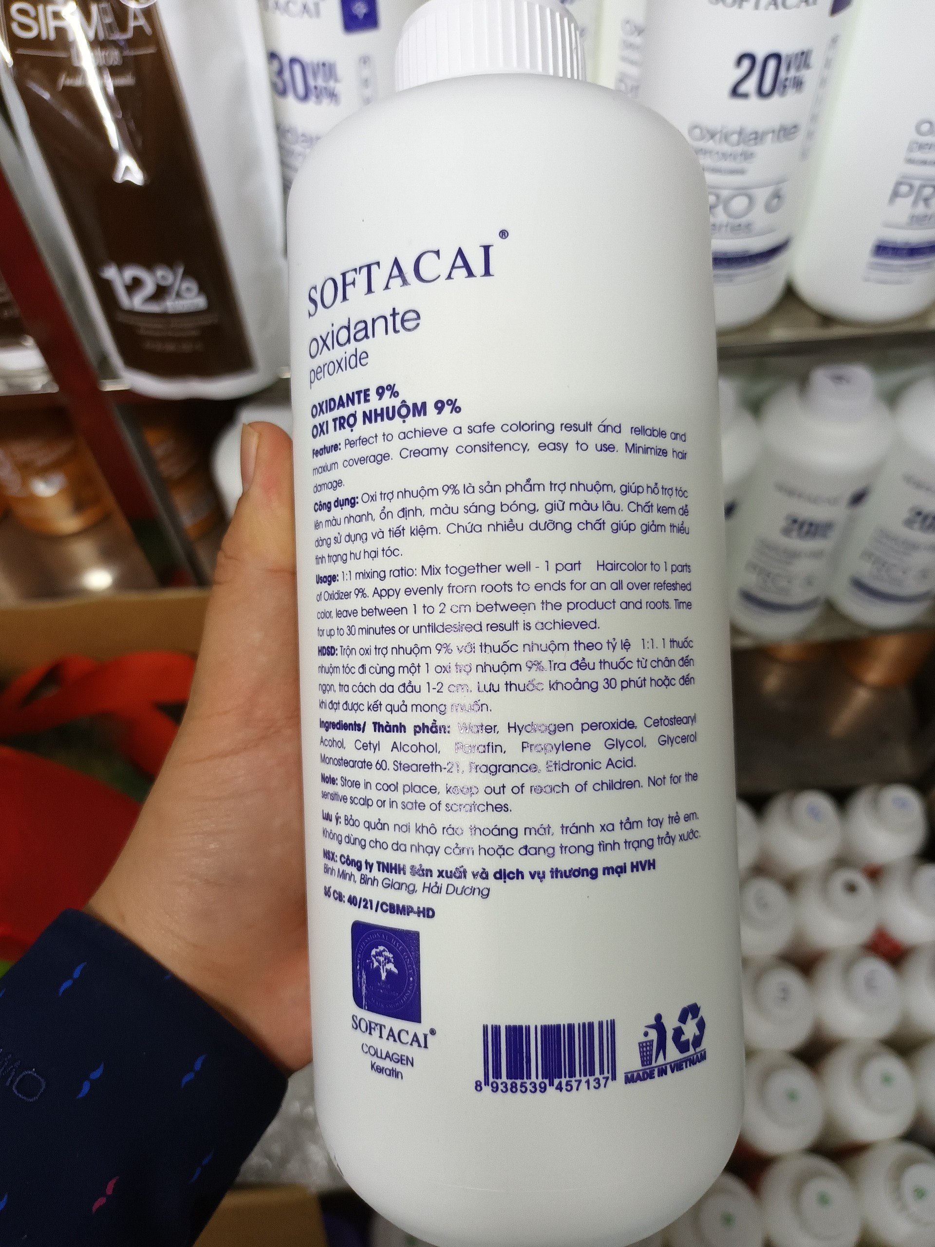Oxi Trợ Nhuộm Tóc SOFTACAI 1000ml