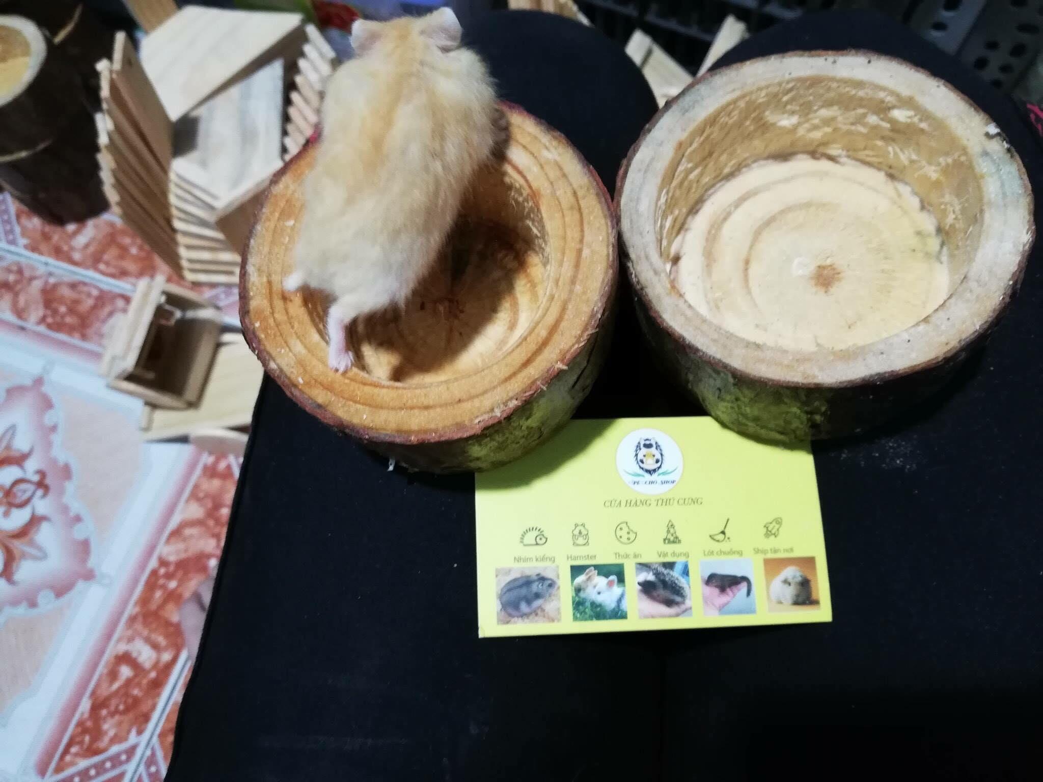 [HCM]Chén ăn bằng Gỗ cho hamster .