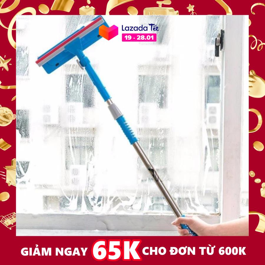 Cây Lau Kính Cán Dài càm tay rút gọn Tiện Dụng