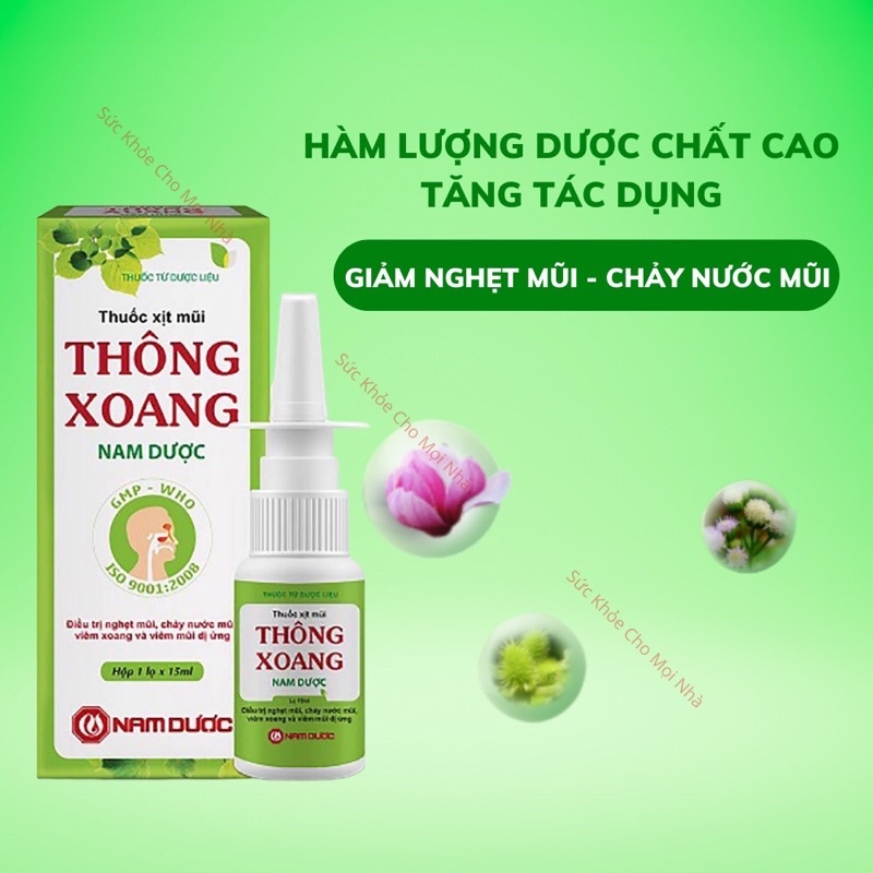 Xịt Mũi Thông Xoang Tán Nam Dược - 15ml