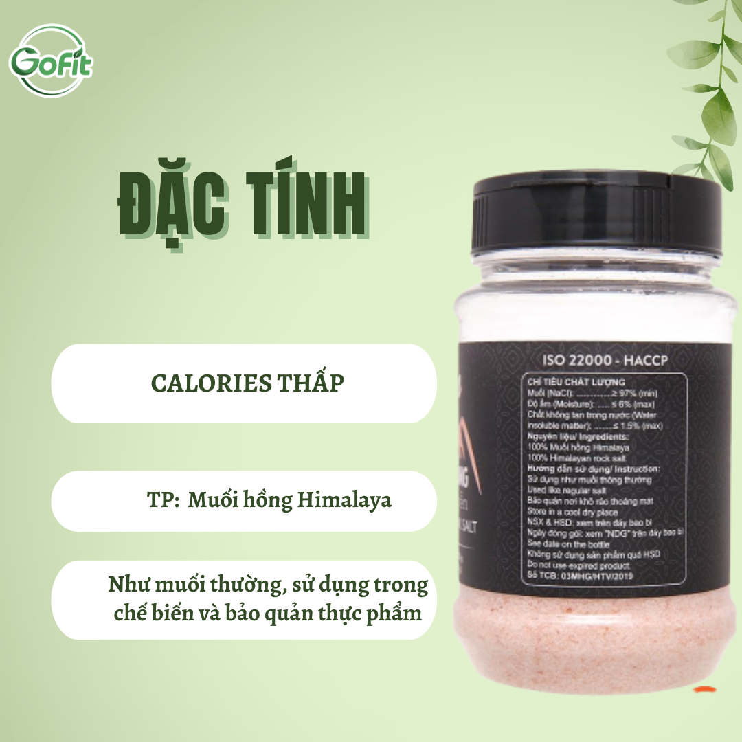 Muối hồng Himalaya Vipep hạt nguyên chất