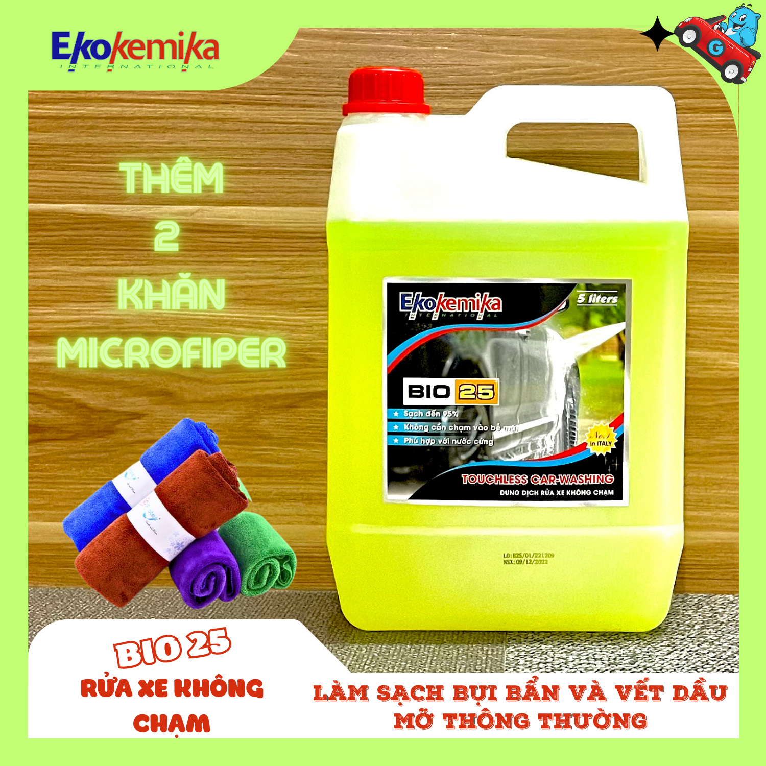 Dung Dịch Rửa Xe Không Chạm Bio 25 5L