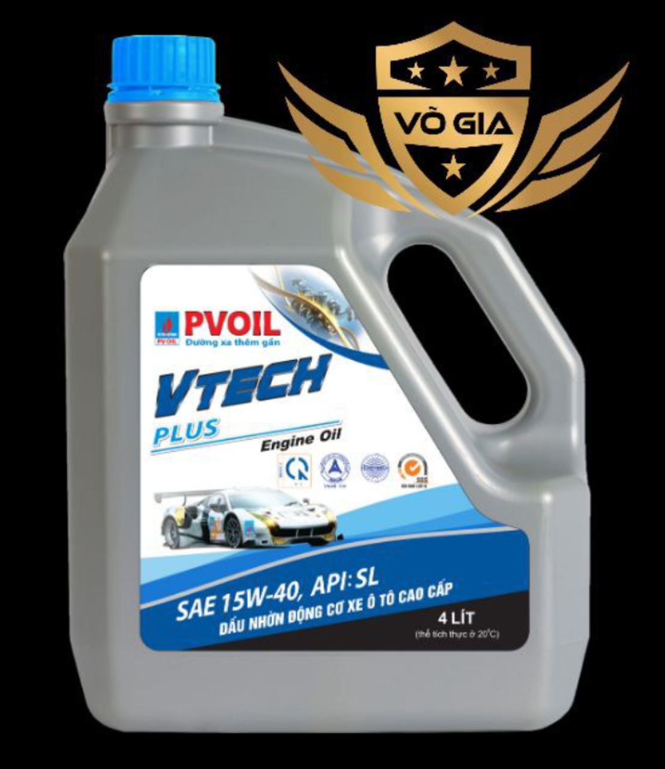 Hàng chính hãng - vtech plus 15w40/4l dầu động cơ otô cao cấp pv oil
