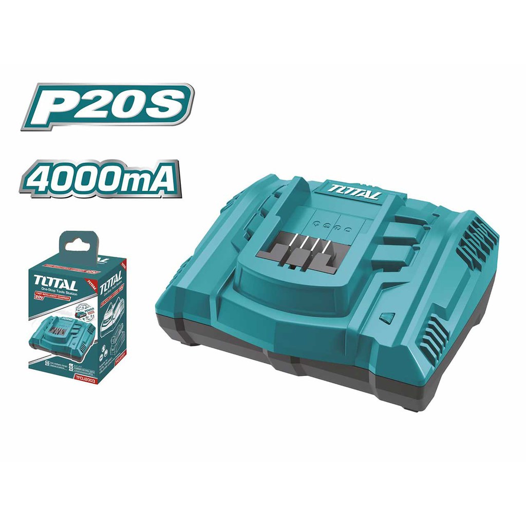[Chính hãng] [Ảnh thật] Đế sạc nhanh thông minh pin 20v Total TFCLI2003