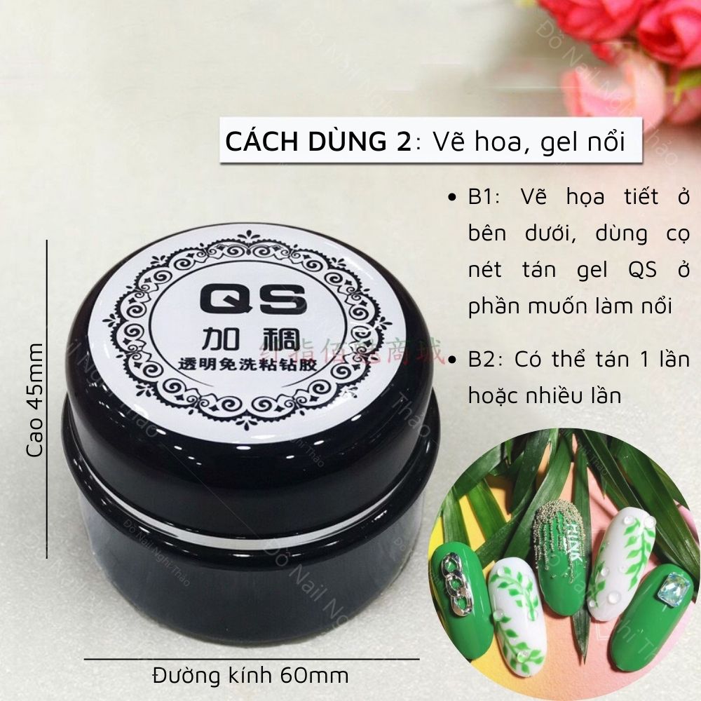 Gel QS vẽ nổi trang trí móng