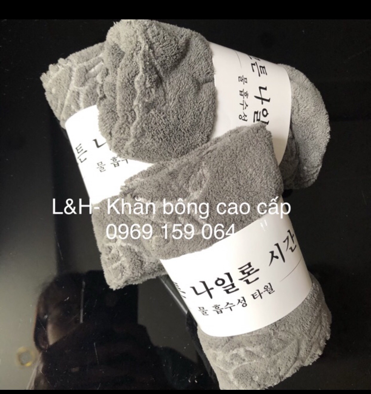 Khăn mặt lông cừu, màu trơn, kt 30x50cm