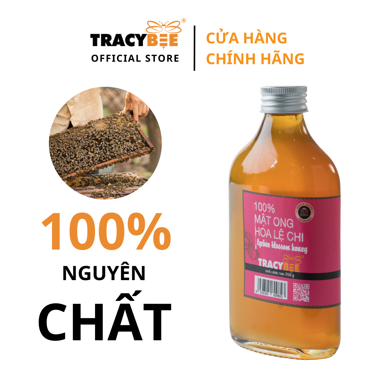 Mật Ong Hoa Vải Tracybee (350g)