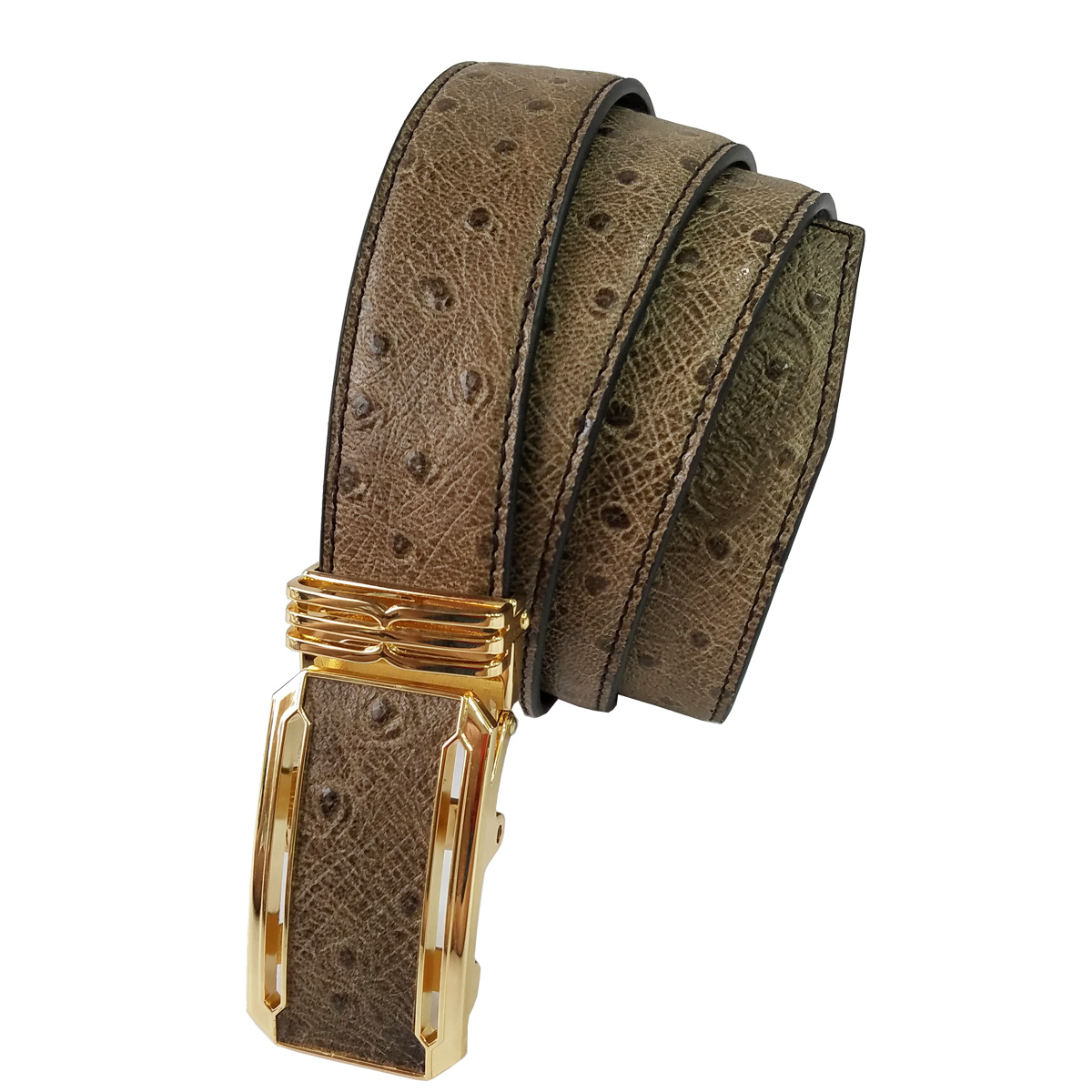 Thắt lưng nam bigben da bò vân đà điểu cao cấp n71