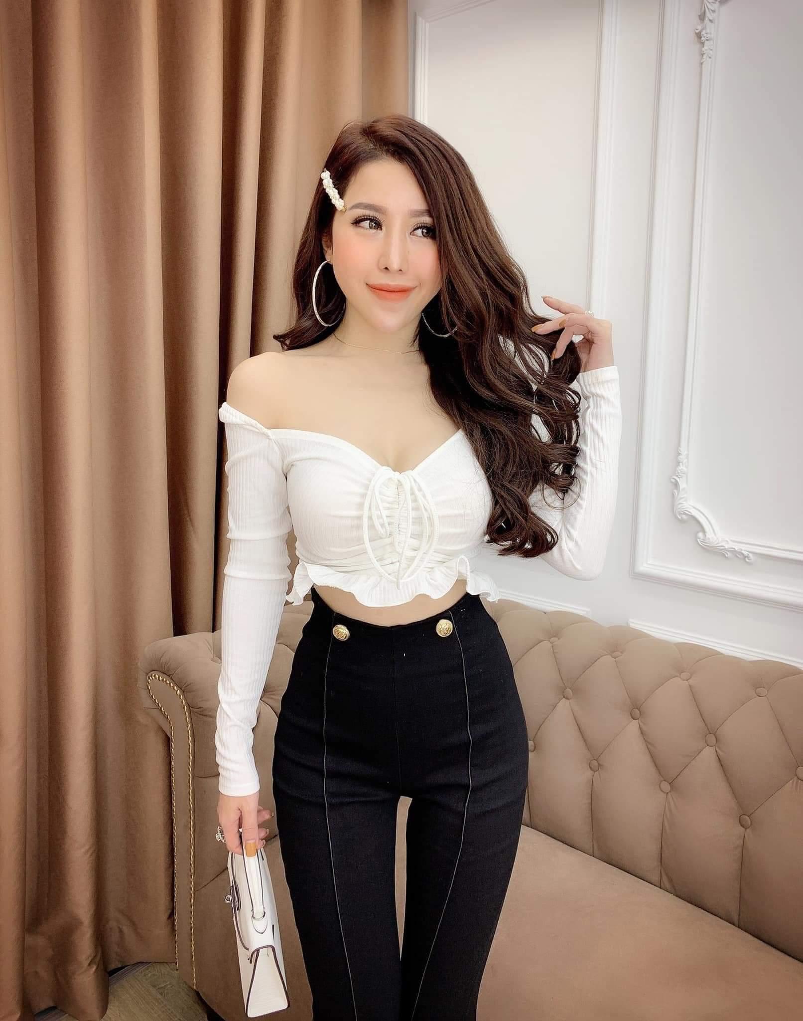 sét áo trễ vai quần lưng cao