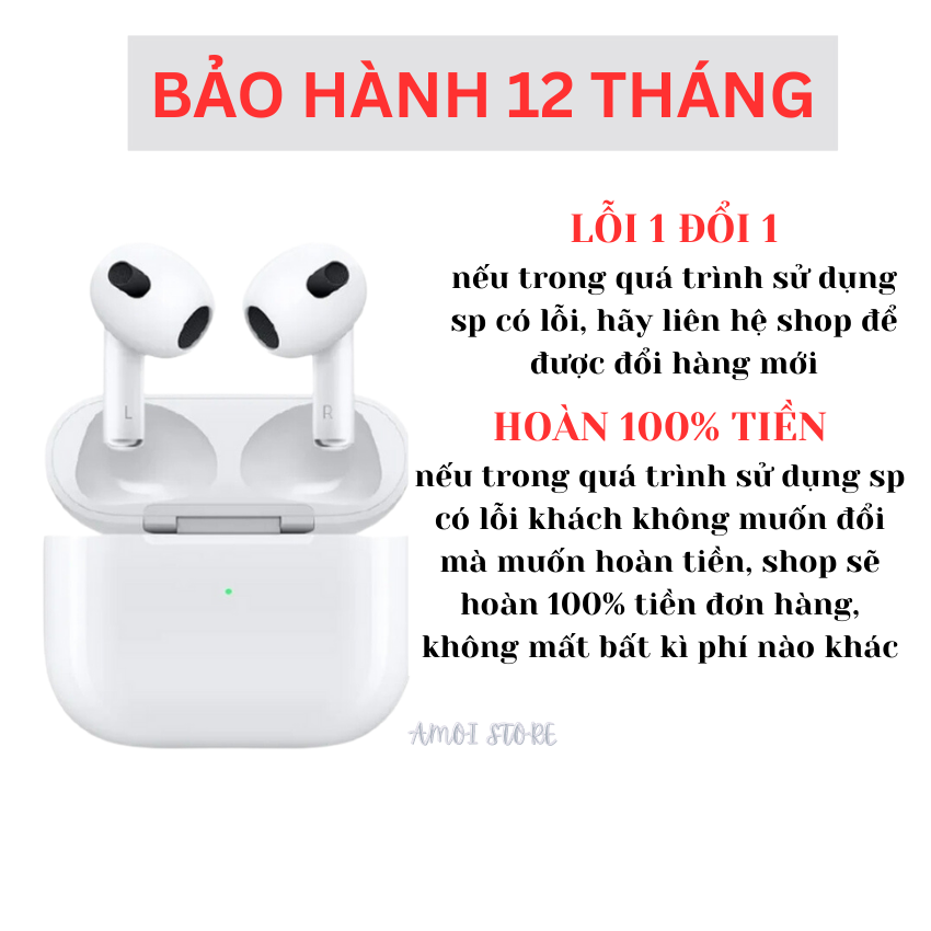Tai nghe Bluetooth, tai nghe không dây hổ vằn Air Pro 2, tai nghe nhét tai công nghệ chống ồn, định vị, pin trâu, kết nối tự động-BH 12 tháng