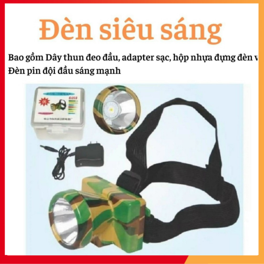 [HCM]Đèn pin đội đầu/đèn bắt cá /đèn lấy ráy tai siêu sáng - DALICO