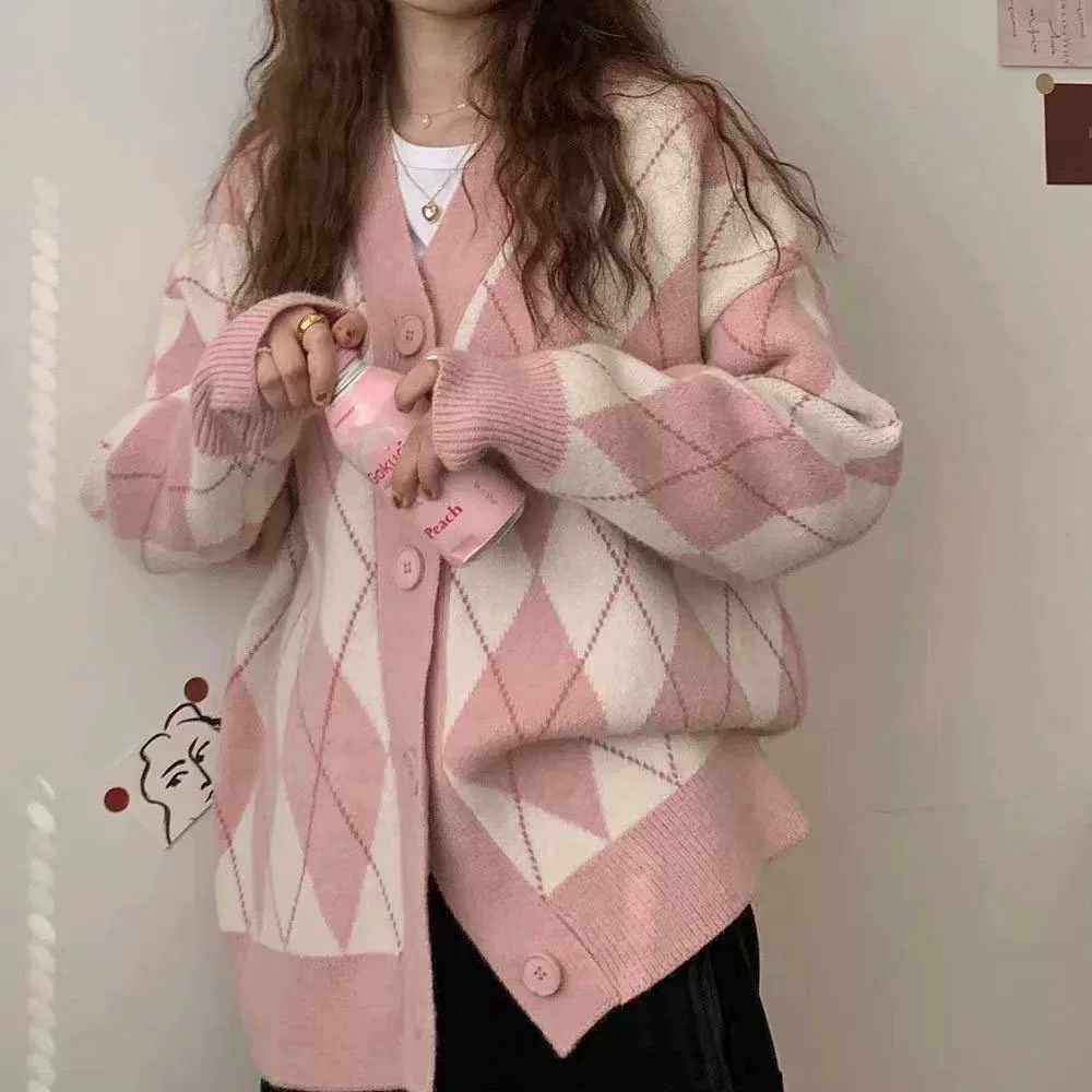 Áo khoác cardigan len nữ dáng dài rộng dày dặn dệt kim phong cách Hàn Quốc trẻ trung