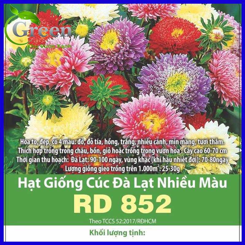 Hạt Giống Hoa Cúc Đà Lạt Nhiều Màu Sai Bông, Dễ Trồng (Gói 0.1 gam ~ 100 hạt)