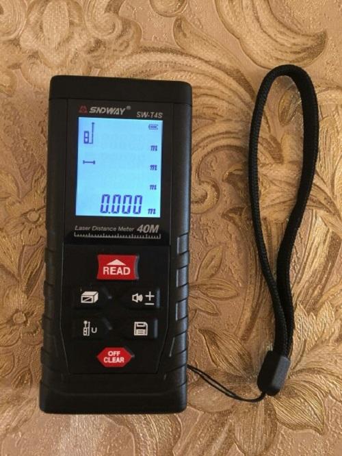 Thước điện tử, Máy đo khoảng cách bằng tia Laser SW-T4S-40m, Thương hiệu SNDWAY, Chính xác tuyệt đối.