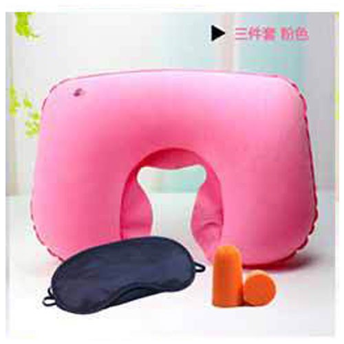 Bộ 3 món gối hơi du lịch, đủ màu (gối hơi, bịt tai, bịt mắt)