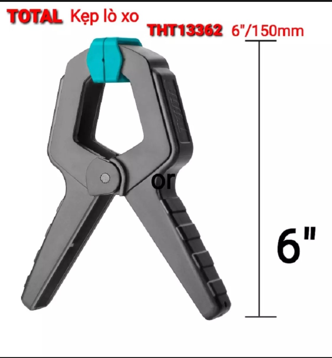 Kẹp Lò Xo Nhựa  6 inch Total
