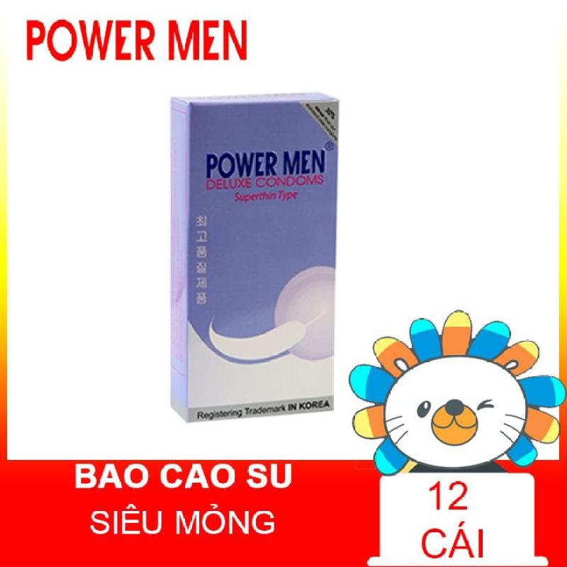Bao cao su Powermen Superthin Hộp 12 chiếc BCS