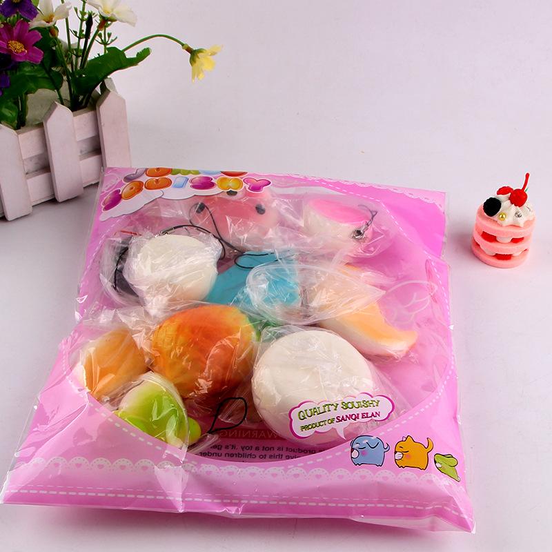Combo 10 squishy giá rẻ chậm tăng có bao bì siêu cute