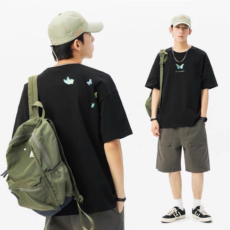 Áo Thun Nam Unisex VN Phản Quang 7 Màu- Áo Phông Phát Sáng ,From Rộng Unisex, Áo Thun Unisex