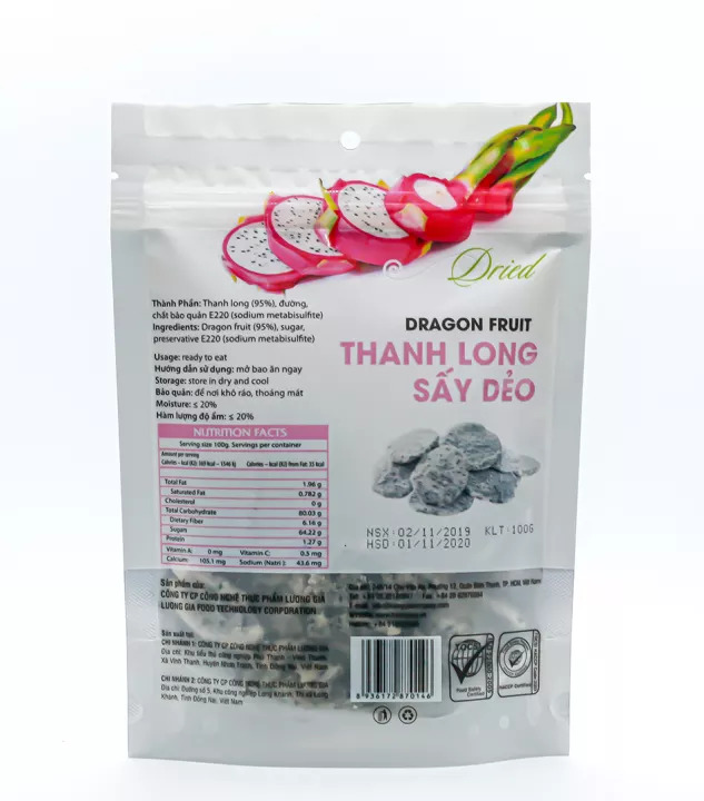 Thanh long sấy dẻo Ohla - 100g