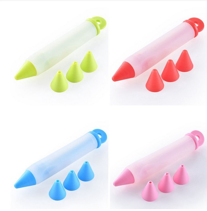 Bút silicone viết chữ lên bánh kem, Bút viết chữ cho bánh sinh nhật, Viết trang trí bánh dễ sử dụng, nhỏ gọn, tiện lợi