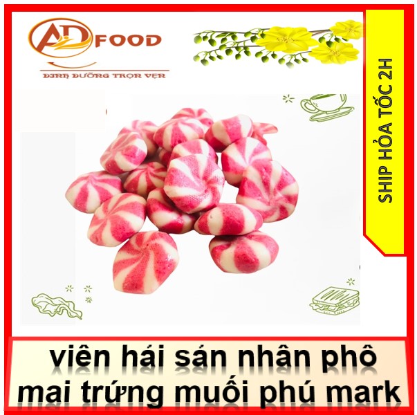 gói 500gr hàng loại 1 viên hải sản nhân phô mai trứng muối phú mark