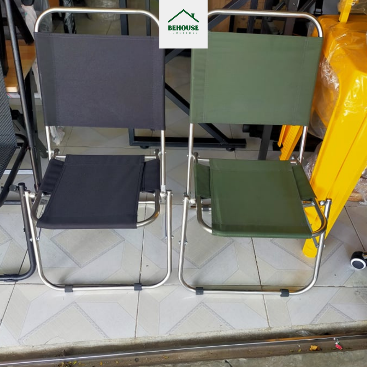 Ghế xếp inox cà phê cafe vải bố