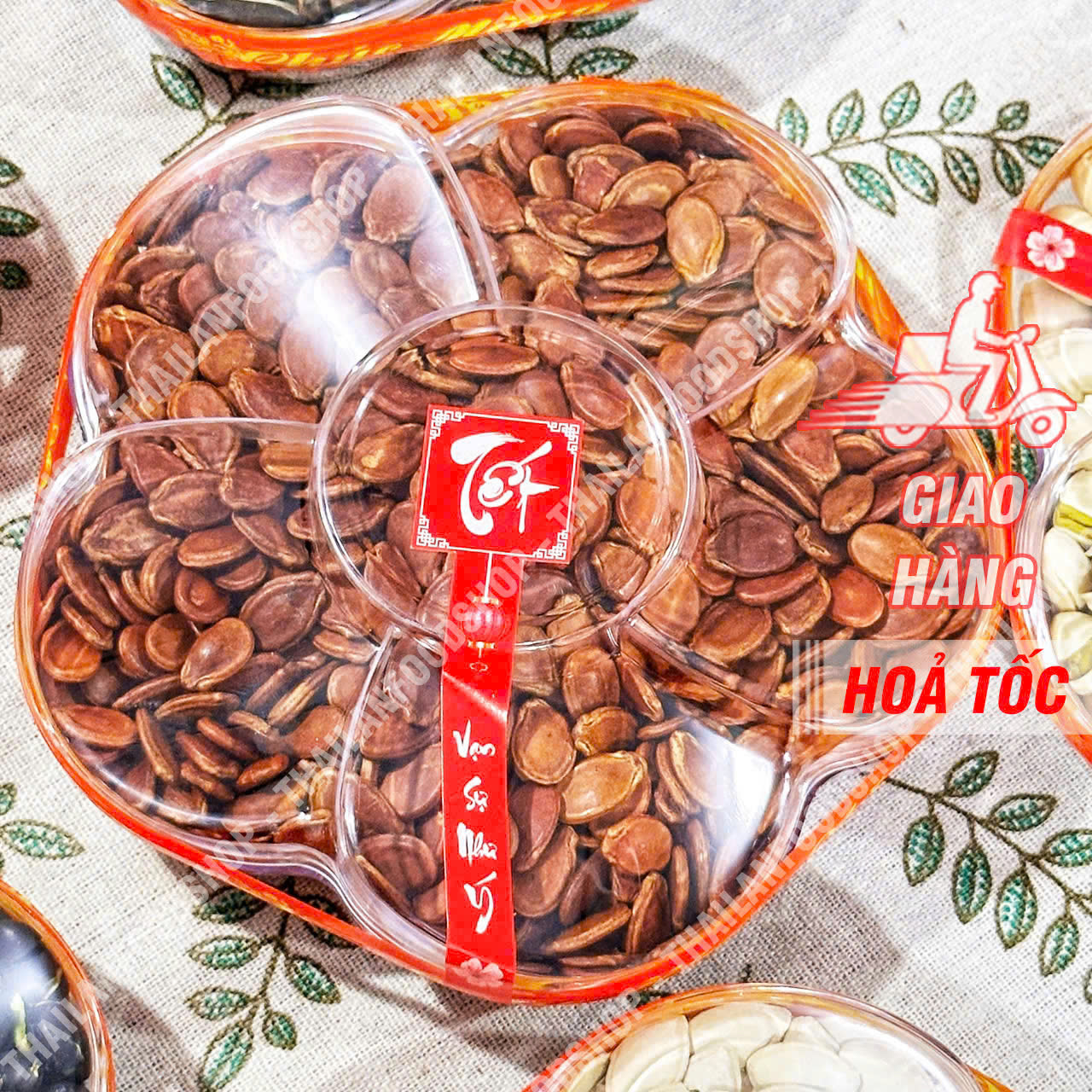 Hạt Dưa Rang Tay, Không Phẩm Màu - Lon 450gr