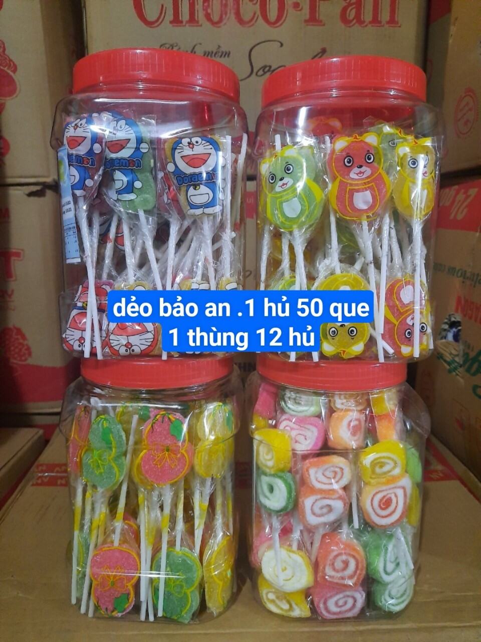 Kẹo Dẻo Que Bảo An Hình Con Thú 50 Que