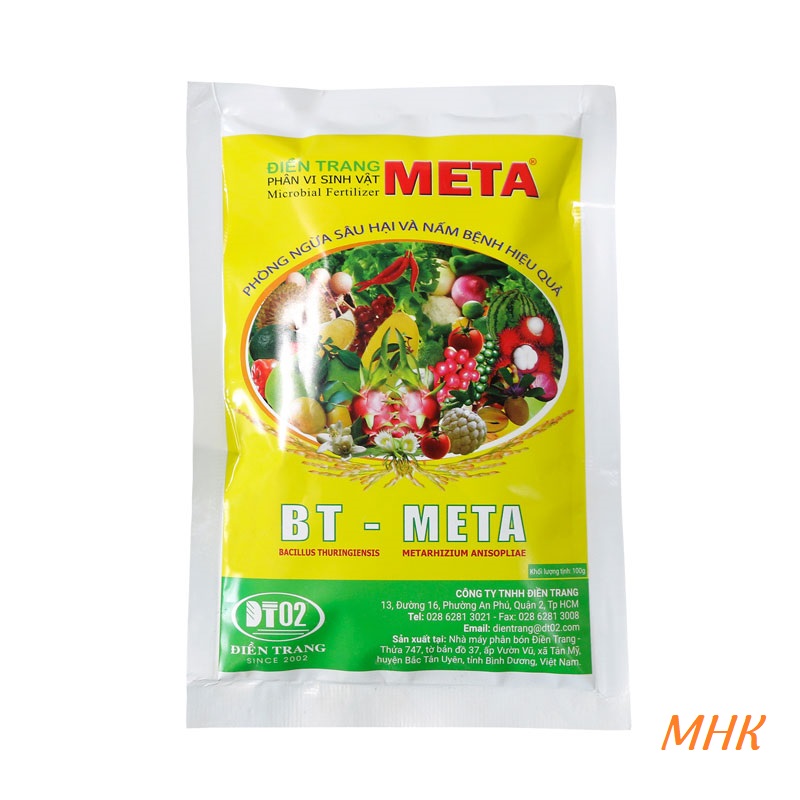 Vi sinh BT-META Điền trang (chế phẩm trừ sâu vi sinh) Gói 100gr !