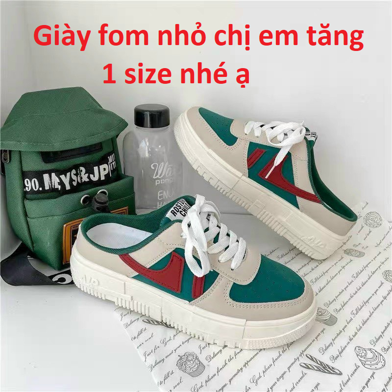 HOÀN TIỀN 15% - Giày sục bata đế bằng / Giày sục thể thao nữ thời trang / Giày dẫm gót / Sục bata đạp gót đế bánh mì 5cm mã 1860